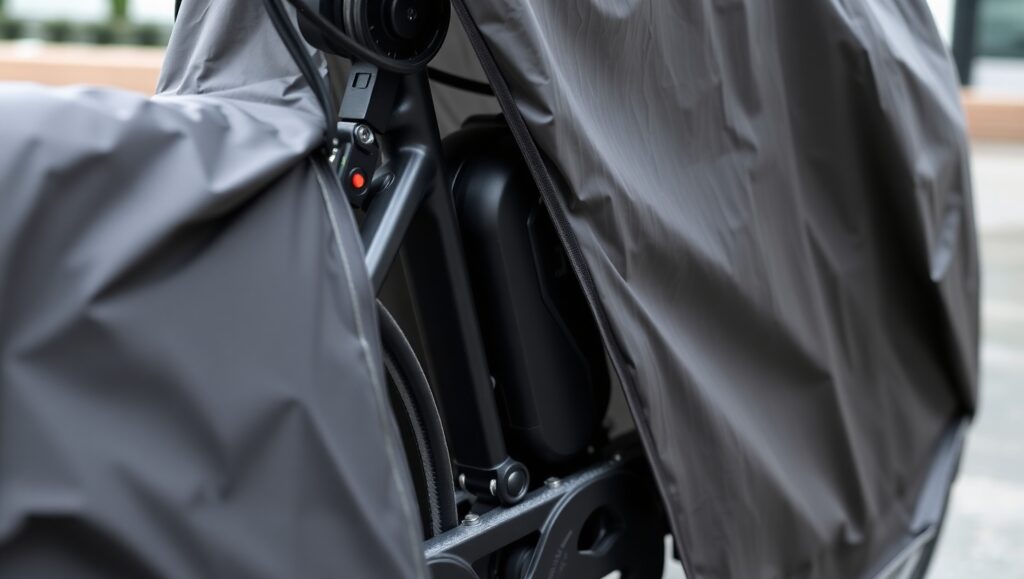 Rain cover for riding Electric Bike in the Rain